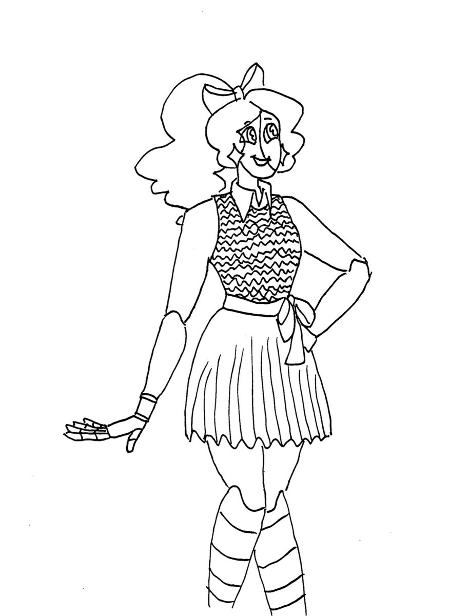 olliegrinding's tweet image. Drew some pretty ladies playing dress up—Monty wants to remind you she’s deadly even when she’s cute 🥰 

#montgomerygator #earthfanart #puppetfanart #montyfanart