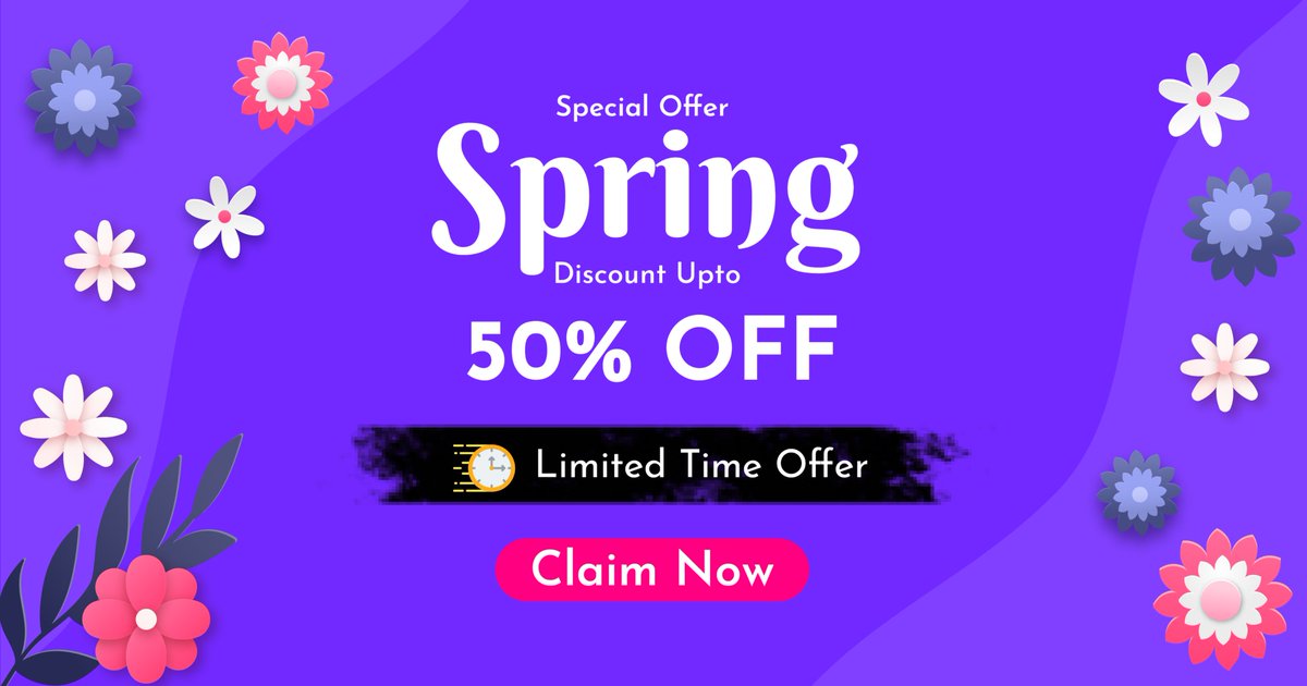 Limited Time Offer alert! 🚨 Spring Sale #Savings with 50% off on all #marketplace #scripts and #WordPress #Themes! 

Don't miss out on this exclusive deal - use code 'SPRING50' at checkout. Get Now: sangvish.com

#SpringSale #LimitedTimeOffer #Sale #offer #startups