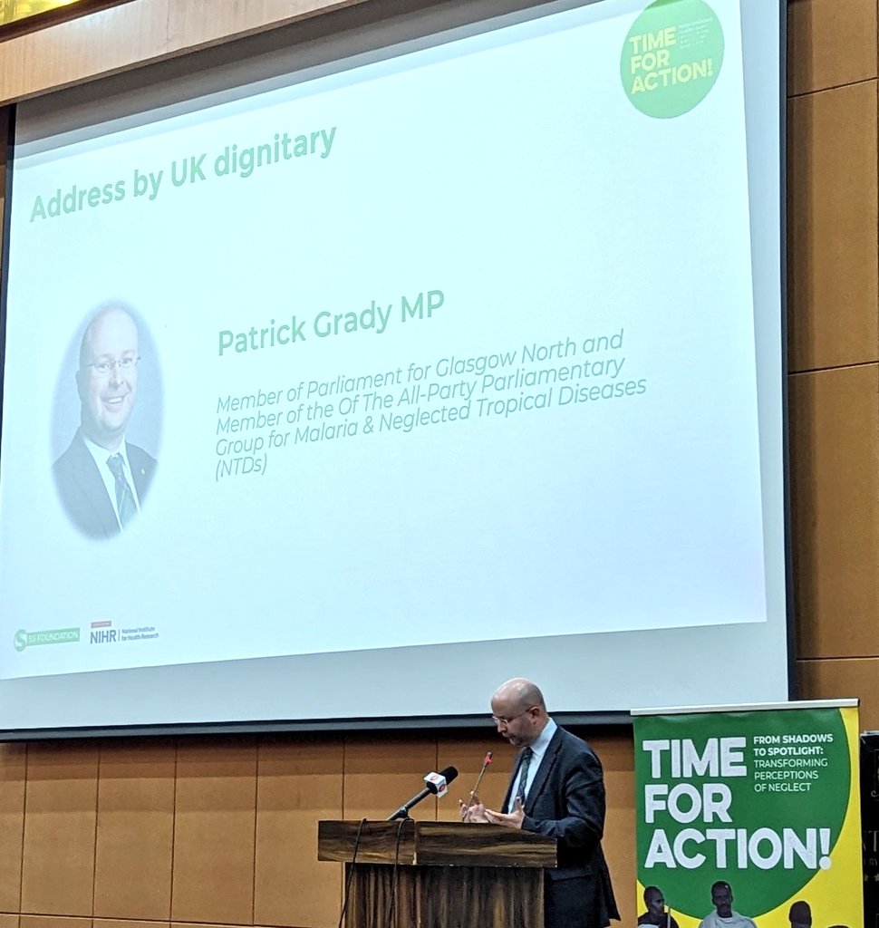 We are now hearing from MP Patrick Grady member of @MalariaNTDAPPG  sharing the strength of the commitment of the 🇬🇧 to #BeatNTDs
Approaches to development &  #NTDs should be cross sectoral to address @FCDOGovUK priorities such as women & girls education & WASH

#TimeForAction