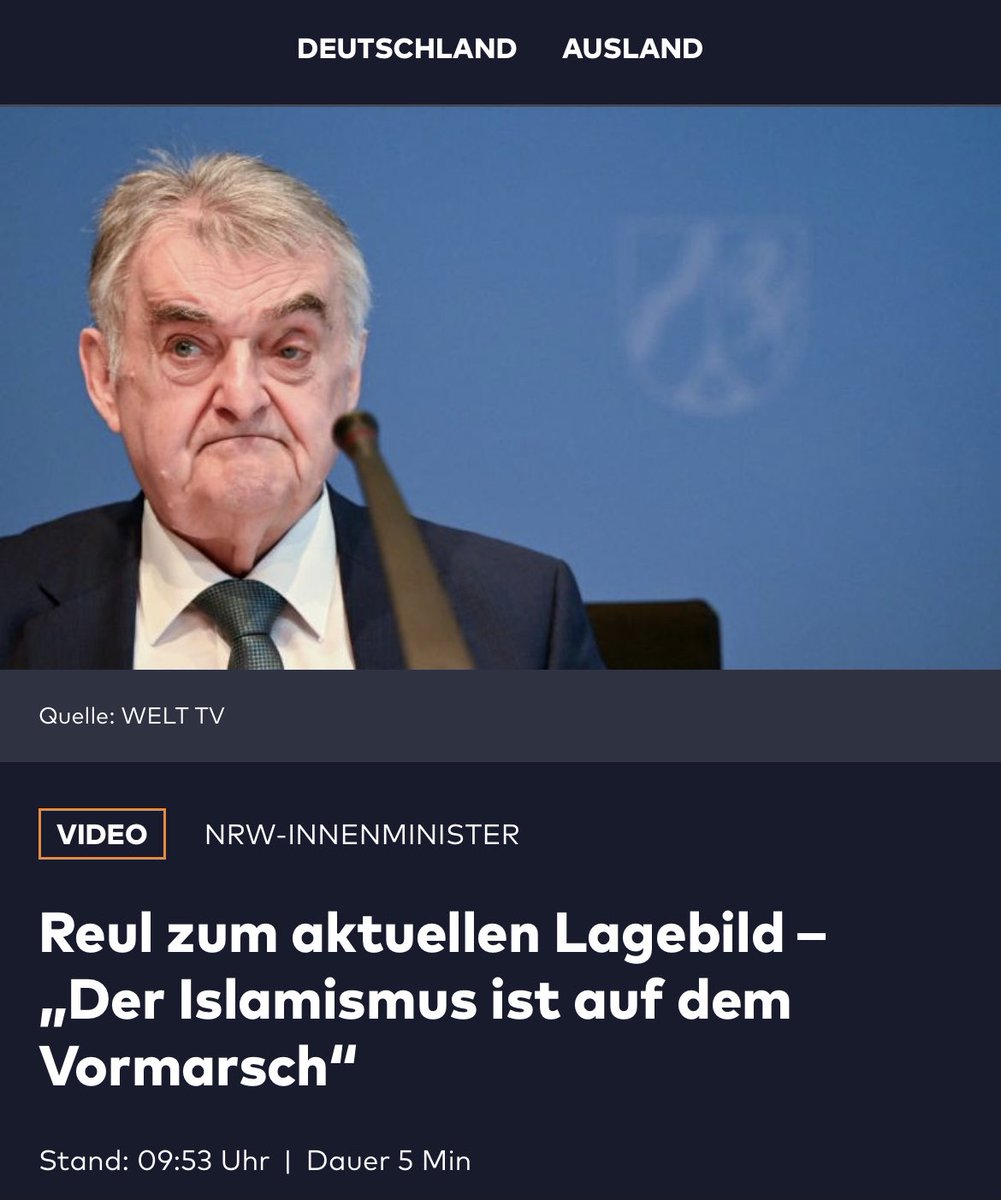 Herr ⁦@hreul⁩ , alle Innenminister der Bundesrepublik Deutschland wußten was seit 2015 eintreten „KÖNNTE“ 
Aber die Asylpolitik der GroKo und der Ampelkoalition haben allesamt die Gefahr der Islamisierung im -KONJUNKTIV- belassen ‼️
Letztendlich ist es „STAATSVERSAGEN“
