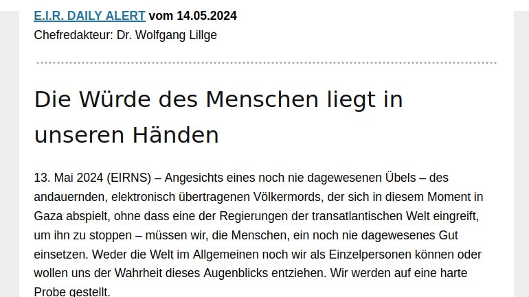 Wir, die noch bei Verstand sind, müssen einen Weg finden, das größere Gewicht unserer Fähigkeiten als Menschen und als Nationen zum Tragen zu bringen. Wie können wir das tun? dailyalert.de