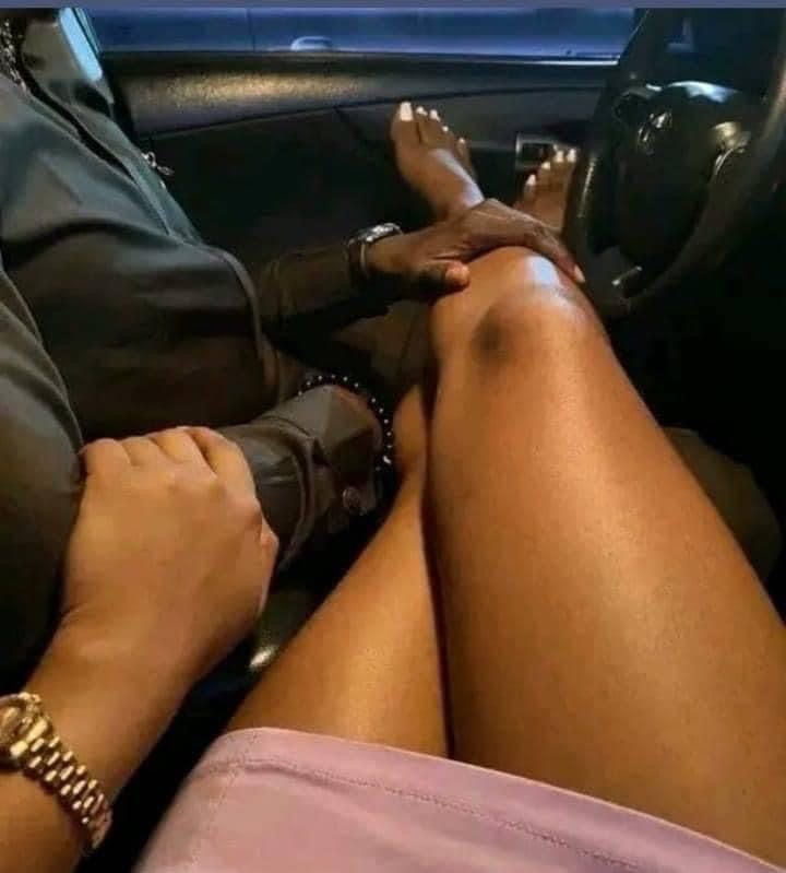 Guys, how y’all feel about us sitting like this in your cars.🤔