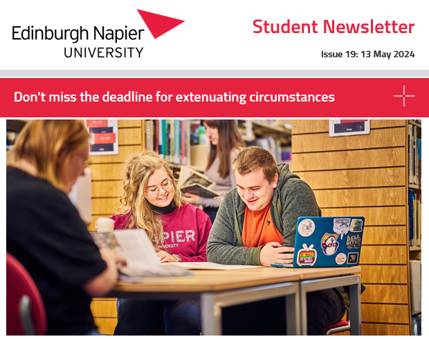 🗞️ | What's that noise? It must be the last #EdNapier student newsletter until after the summer dropping into your inbox! Missed the email? Catch-up here ➡️ orlo.uk/pSZLg #MustBeNapier