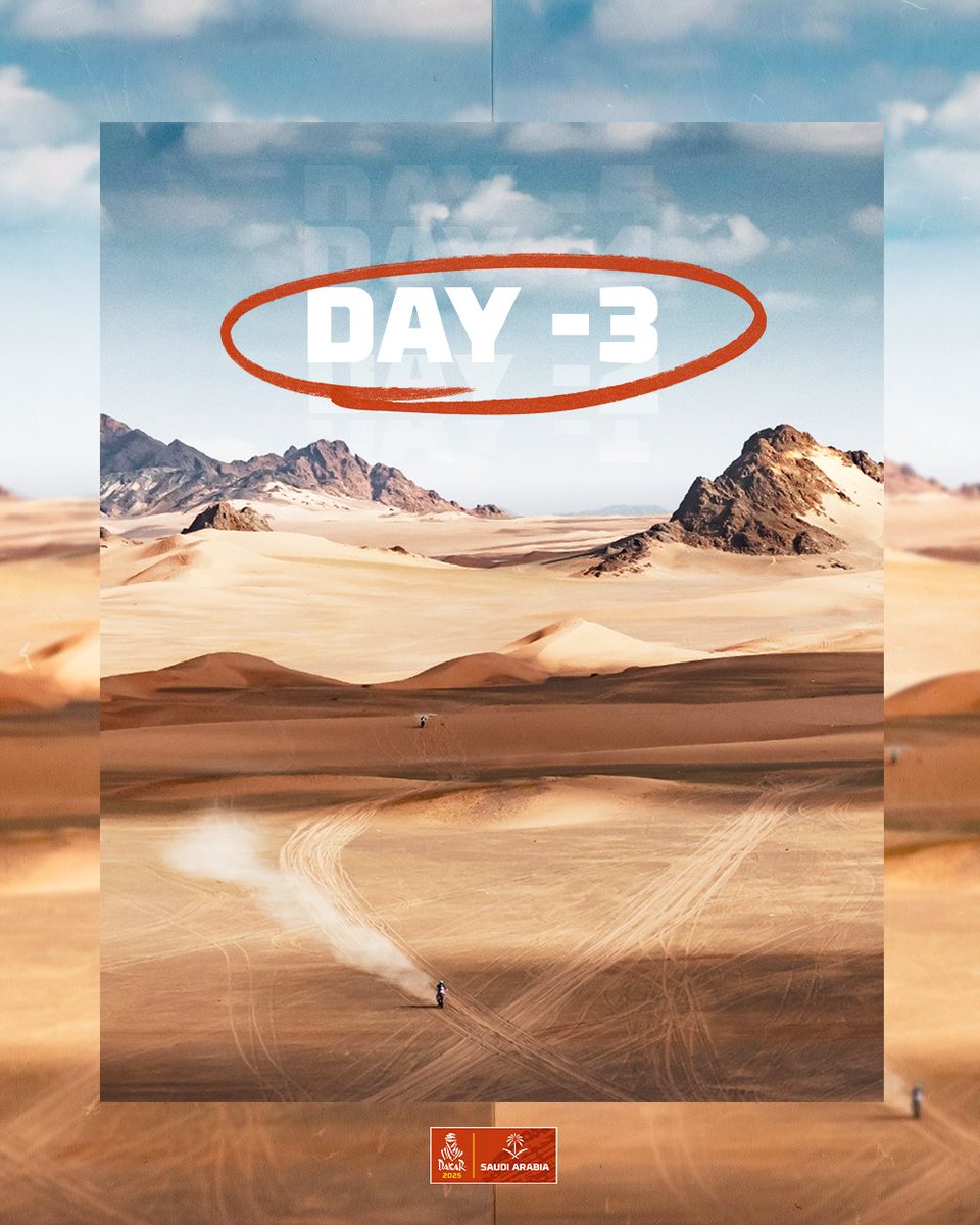 Only 3 days to go, and you'll be in the know about the 2025 edition. Just hang tight! 😉 🔜 #Dakar2025 #DakarInSaudi 📌 See you on May 18th - Dakar 2025 Presentation