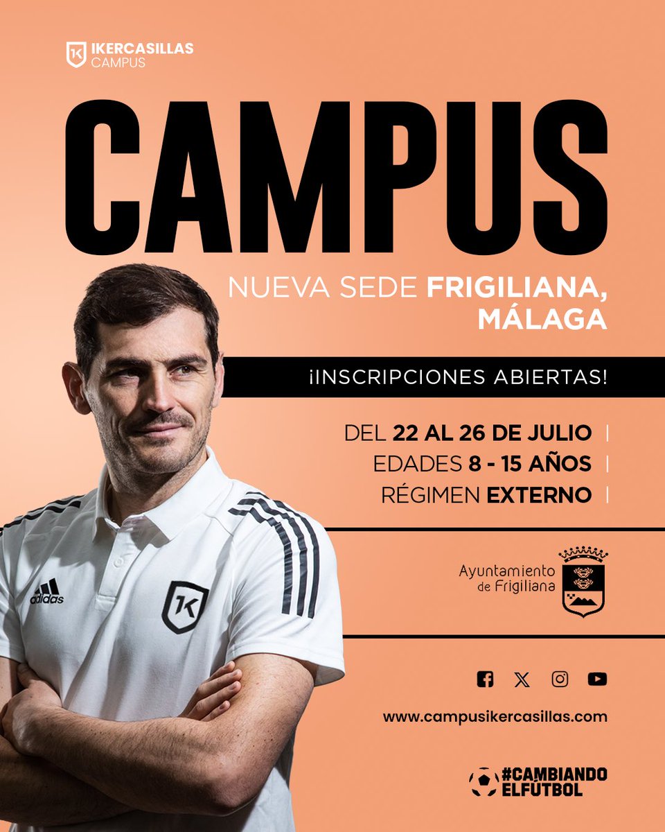 🙌🏻 ES OFICIAL 

Al fin podemos anunciar que el #CampusIkerCasillas💚también estará presente en Frigiliana este verano en régimen externo. 

Gracias <a href="/AytoFrigiliana/">Ayto. de Frigiliana</a> por ayudarnos a hacerlo posible. Solo queda disfrutar 🏹⚽️🌊

👉🏼Inscripciones abiertas: campusikercasillas.com
