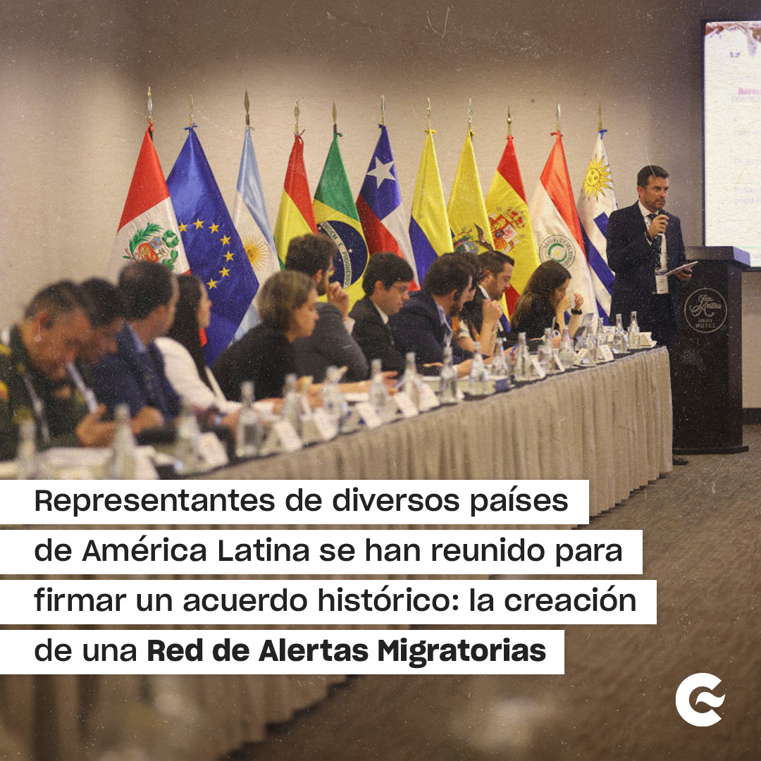 📝 Representantes de varios países de América Latina se han reunido para firmar un acuerdo histórico: la creación de una Red de Alertas Migratorias. 🤝🏽 El encuentro organizado por @fiiapp, es un gran avance en materia migratoria. #SomosCooperación🇪🇸 👉🏽 bit.ly/3TXfdTx