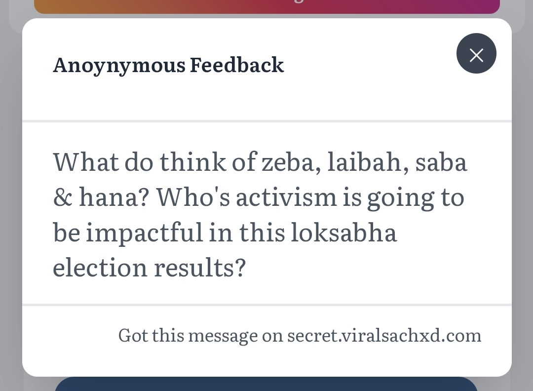 Zeba is jobless, Laibah is too delusional and she does engagement farming and Saba is married, idk Hana. Their activism is as impactful as elaichi in biryani