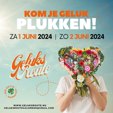 Natuurlijk doet ook de Huiskamer van Aalsmeer mee met de #geluksrouteaalsmeer. Zie geluksroute.nu/editie/aalsmee… voor meer informatie en wees ook op De Oude Veiling van harte welkom!
