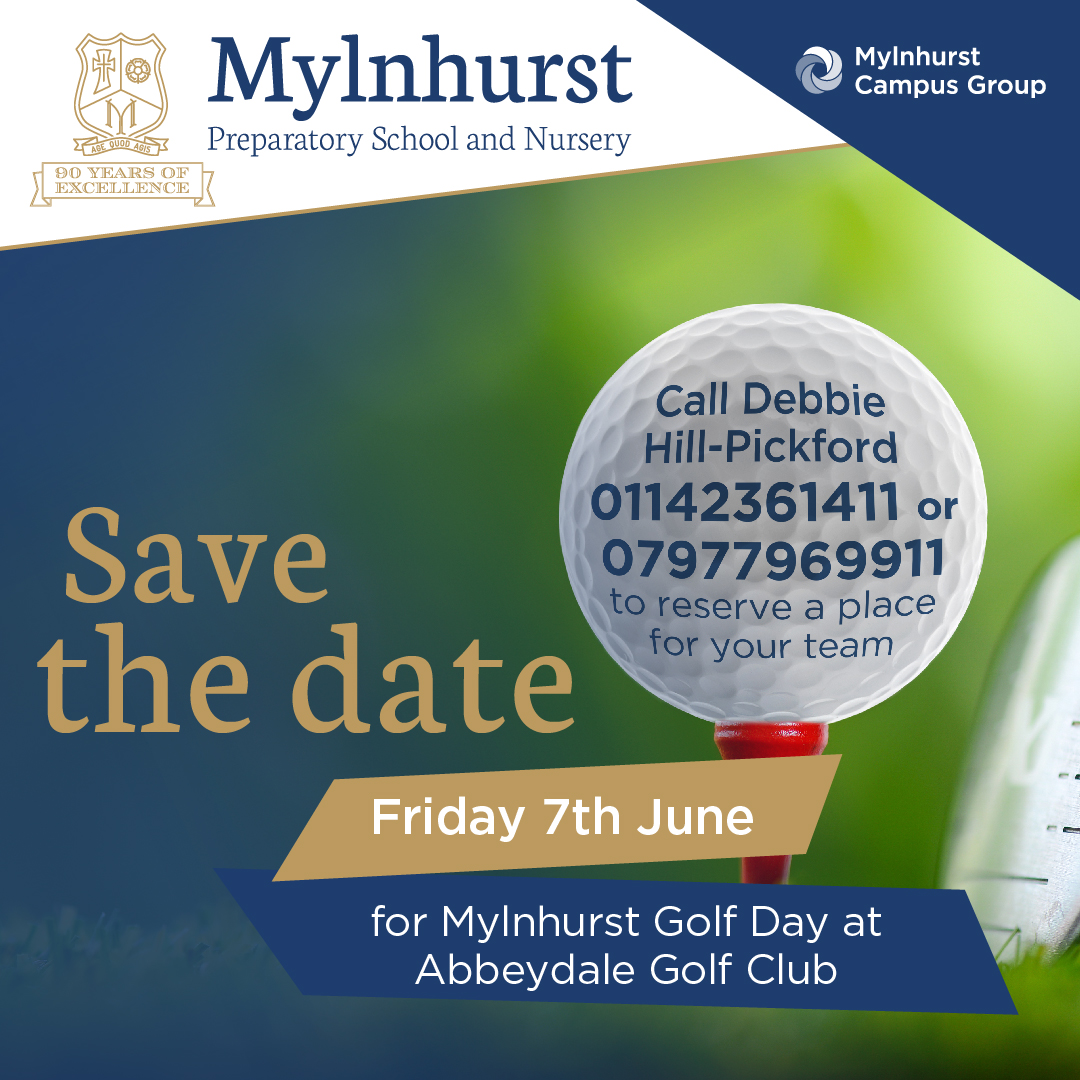 ⛳🏌🏼‍♂️It’s Time to Get Your Team Together for Our Mylnhurst Golf Day! ⛳🏌🏼‍♂️ Join us on Friday 7th June as we tee off at Abbeydale Golf Club to celebrate 90 years of Mylnhurst! Contact Debbie Hill-Pickford on 0114 2361411 or 07977969911 to reserve a place for your team today!