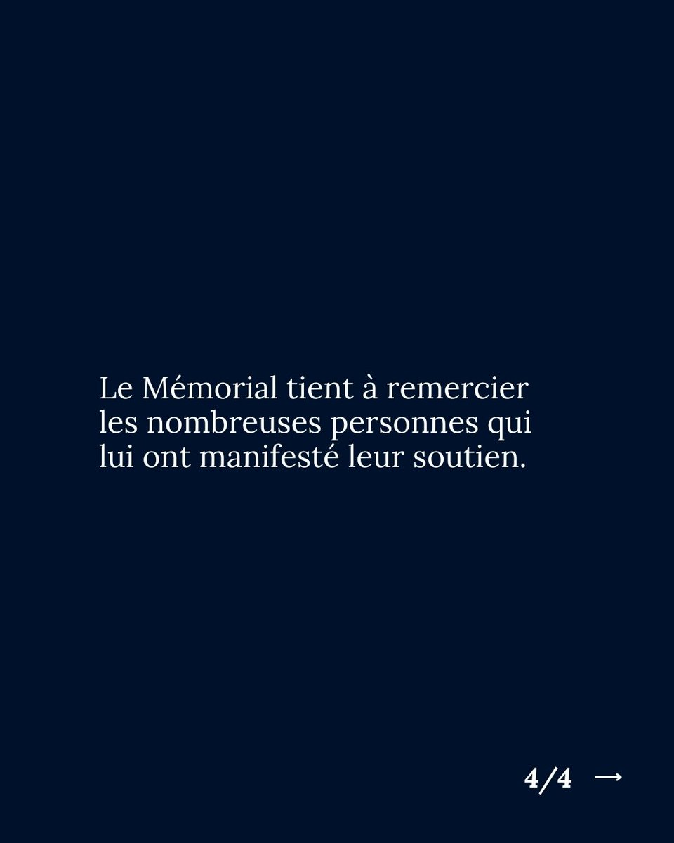 “Notre institution est un lieu d’#éducation et de connaissances historiques”, précise Jacques Fredj, directeur du Mémorial. “Nous agissons contre l’intolérance et l’ignorance dans un moment de confusion et d’instrumentalisation de l’histoire de la #Shoah et des génocides.