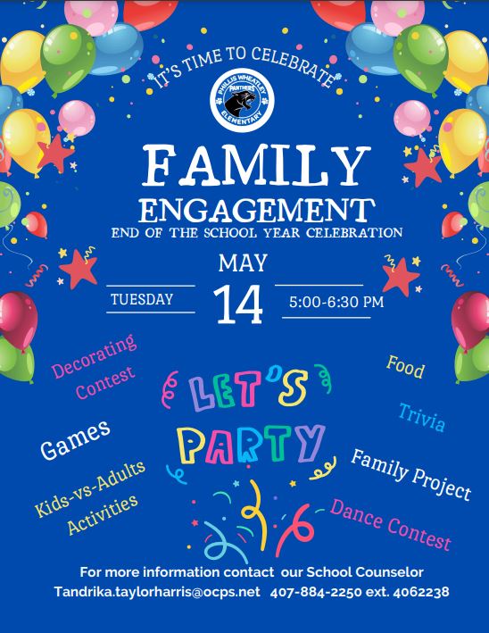 Tonight is the night...our last Family Engagement Night!!! Come out for some fun with your family and friends. Last chance to RSVP, we hope to see you there from 5:00pm-6:30pm.
docs.google.com/forms/d/e/1FAI…