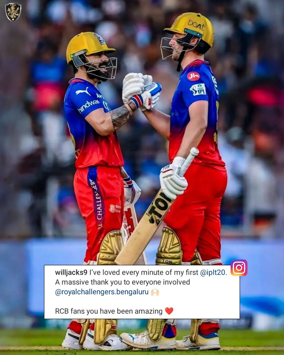 Rcb fans you have been amazing ❤️
We Love you @Wjacks9 ❤️

#RCBvsDC #DCvLSG 
#WillJacks #IPL2024 
#RCBvsCSK #Crickettwitter