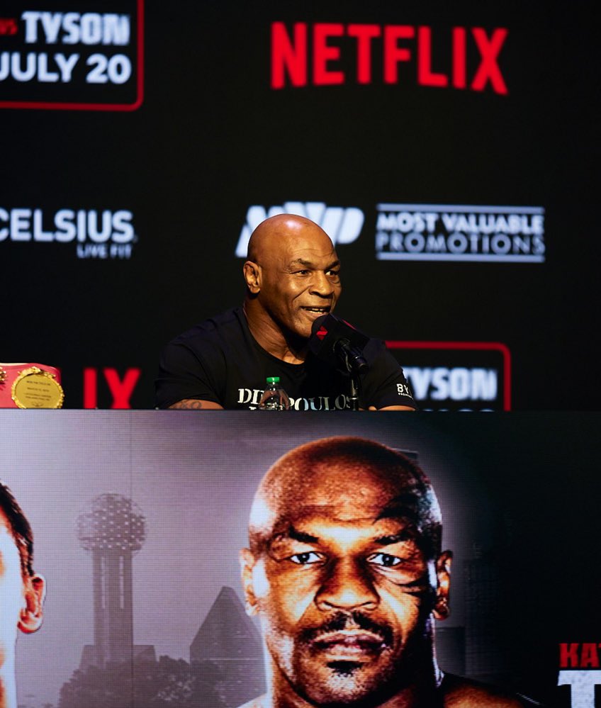 MikeTyson's tweet image. “Press conference at @apollotheater with @jakepaul and co-main @KatieTaylor and @serranosisters. This fight isn’t scripted as some haters in boxing community want you to believe. This is a sanctioned fight and I’m knocking Jake out.”

#paultyson #taylorserrano
