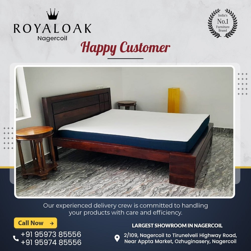 Happy Customer
Up to 70% OFF
Shop now in #Royaloak_Furniture_Nagercoil
Call & WhatsApp: 95973 85556 / 95974 85556
#royaloak #furniture #nagercoil
#royaloaknagercoil #kanyakumari
#furnitureshop #furnituredesign
#sofa #Sofaset #Sofadesign
#Bedroomfurniture #kingsizebed