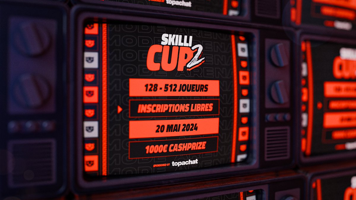 C'est son retour ! La Skillicup 2 Format Arena !
J'espère que vous êtes prêts !

🕐 Lundi 20 mai (jour férié - 13 h)
💸 1000€ de Cashprize ! (Merci @TopAchat ❤️)
🎮 128 à 512 joueurs !
⚔️Format Arena 2v2

Places limitées !

Sauriez-vous relever le défi ?