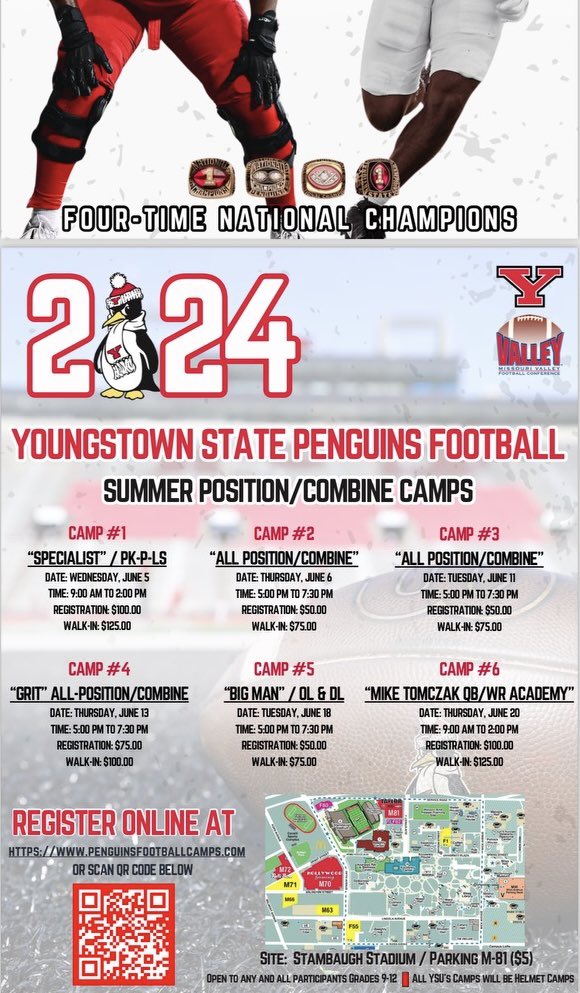 Thank you @Coach_Troy_R for the camp invite! Excited to get on campus and compete! @CHS_EaglesFB @ClayCoachO @CoachSibb @Mark__Porter