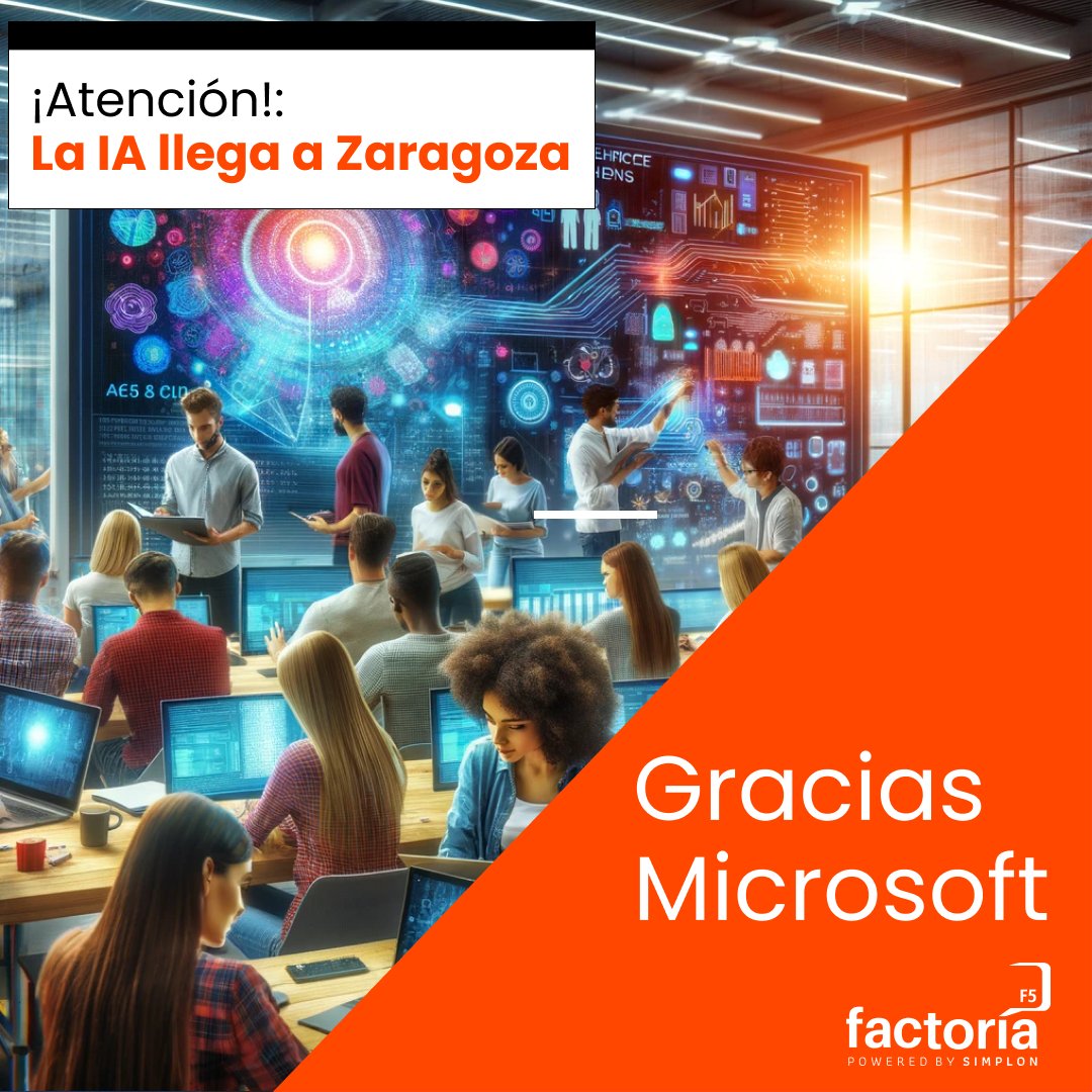 📢¡La IA llega a Zaragoza! Nos entusiasma anunciar que hemos iniciado una nueva colaboración con el equipo de #MicrosoftDCCommunity para implementar la #IA en #Zaragoza. ¿Te interesa? Presta atención porque pronto os daremos más información. #Microsoft #StayTuned