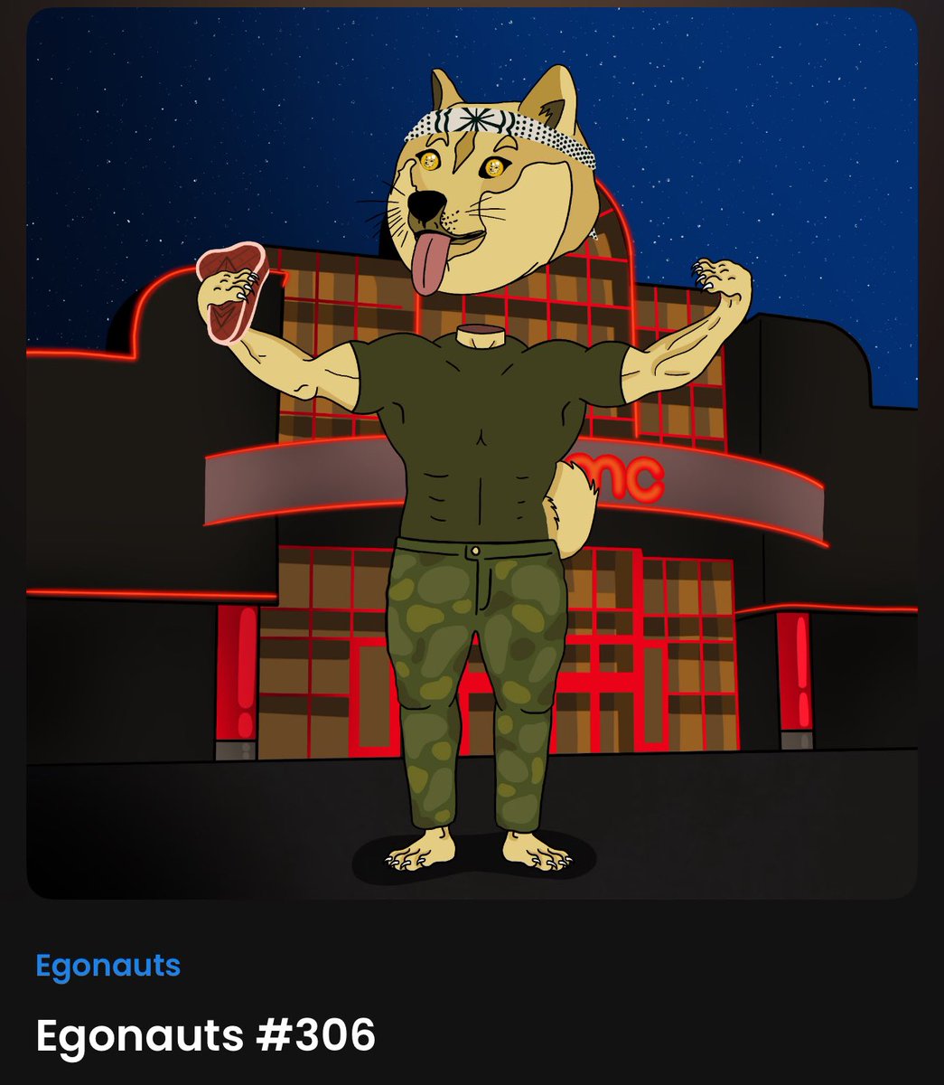 EgonautsNFT's tweet photo. GM @GameStop and @AMCTheatres Dogeman and The Order of the Egonauts salute you! #OOTE 

@TheRoaringKitty #GameStop #AMC #WALLSTREETBETS #Series5Egonaut #Dogecoin @MattWallace888 #KarateKid #Robinhood #BTC #ETH #DiamondHands $GME $AMC https://t.co/j5eejEKjYE