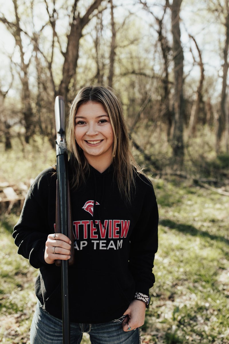 Platteview_HS's tweet image. Congratulations to PHS Senior Carlie Beaman who placed 6th in female 16’s singles at State Trap. Carlie is the first Trojan Trap Team member to place at State. Well done Carlie!