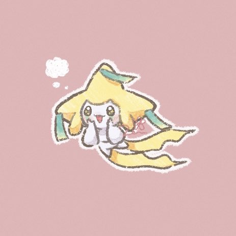 jirachi solo smile open mouth simple background full body yellow eyes heart  illustration images