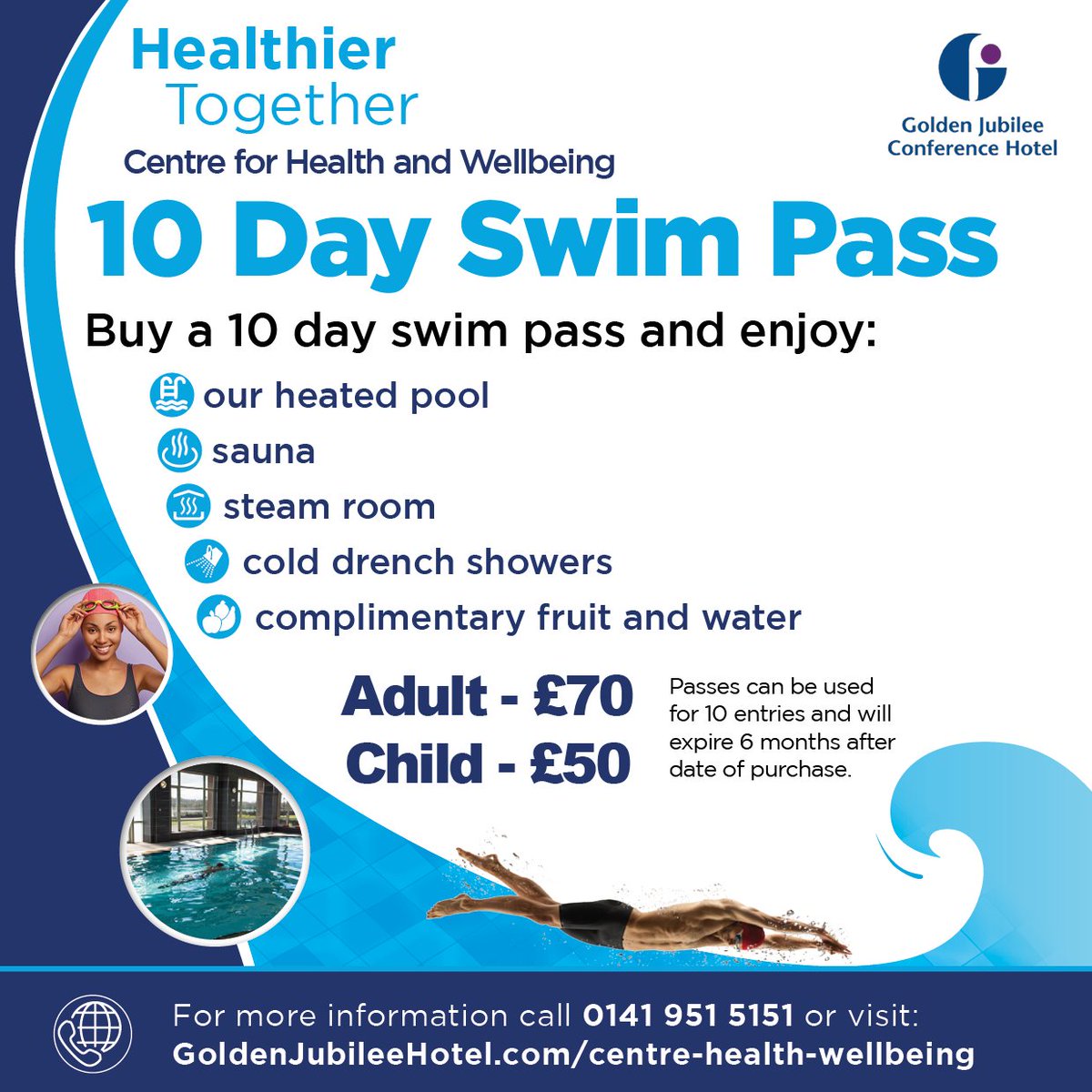 Enjoy swimming this summer!🏊‍♀️ Our heated indoor pool is available to all members and those who purchase a 10 day pass! 🗓️Pass allows 10 Entries in a 6 month period from date of purchase ☎️For further details contact us on 0141 951 5151 #healthandwellness #swimming