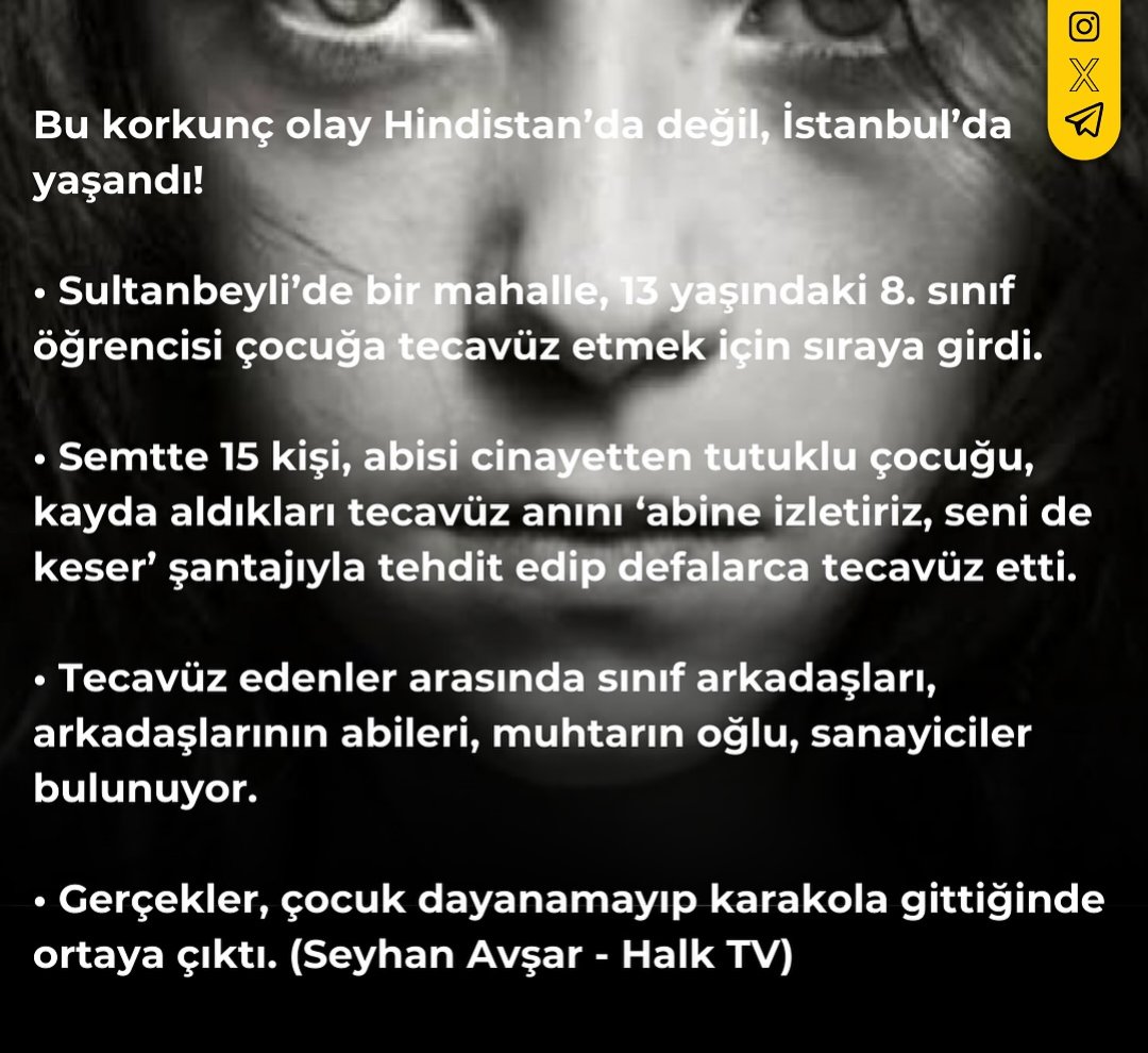 mahkemede 2 kişi nasıl beraat eder??
türkiye’de hukuk, suçluları koruyup kollamak için mi var?
bu köpeklerin isimleri adresleri yayılmalı. bu olay unutulmamalı. hepsi tek tek ibretlik bir ceza almalı. o mahallede yaşayıp susan görmezden gelen herkese lanet olsun!  #sultanbeyli