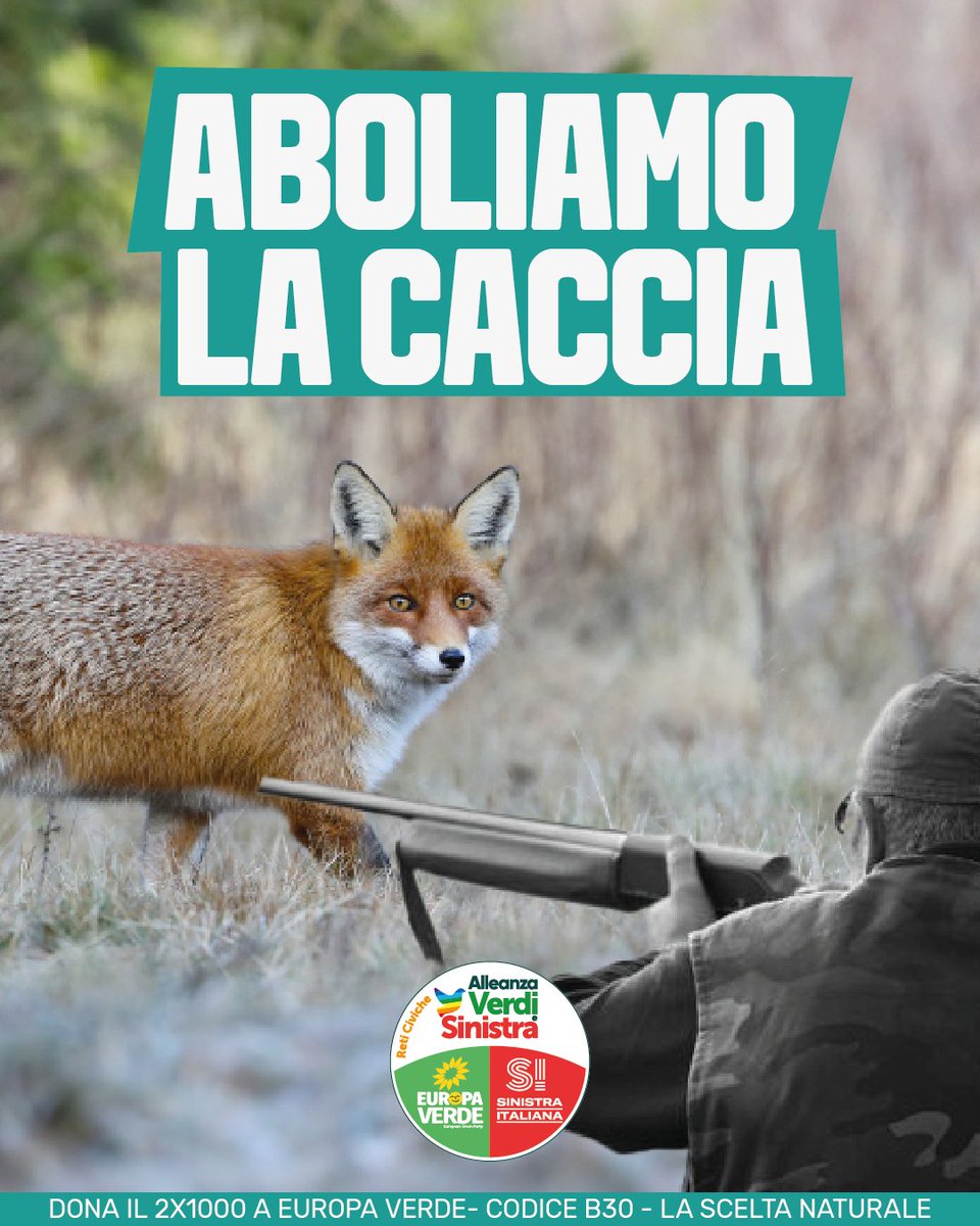 Fermiamo questo scempio, #aboliamolacaccia. L'attività venatoria mette a rischio non solo la biodiversità ma anche la salute umana. Leggi la nostra proposta nel programma per le #ElezioniEuropee2024 verdisinistra.it/programma-elez…