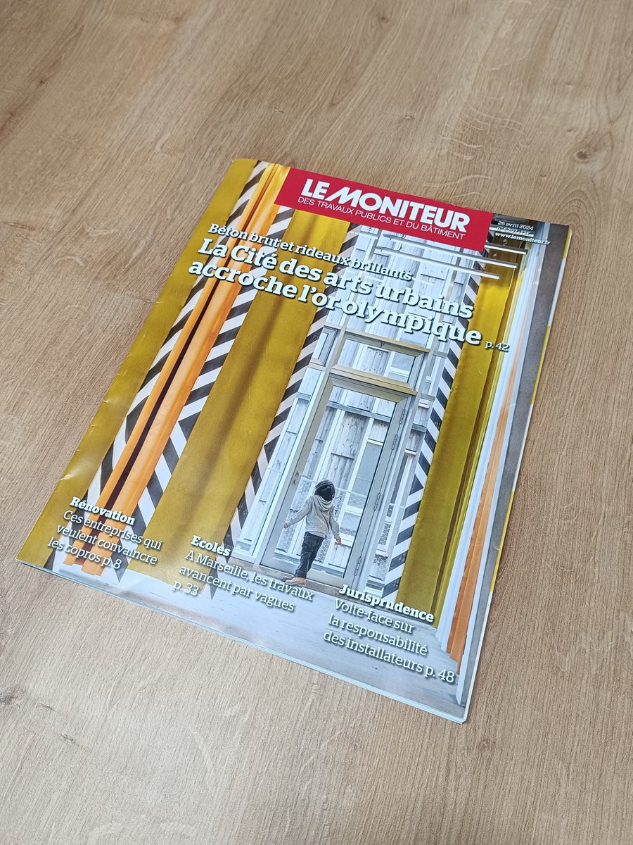 En une de @Le_Moniteur, un équipement financé par le Fonds de co-investissement de l'ANRU dans le village olympique de l'Île-Saint-Denis. Ce bâtiment modulable accueillera une base logistique pendant les #JO2024 puis la Cité des arts urbains. lemoniteur.fr/archives/monit…