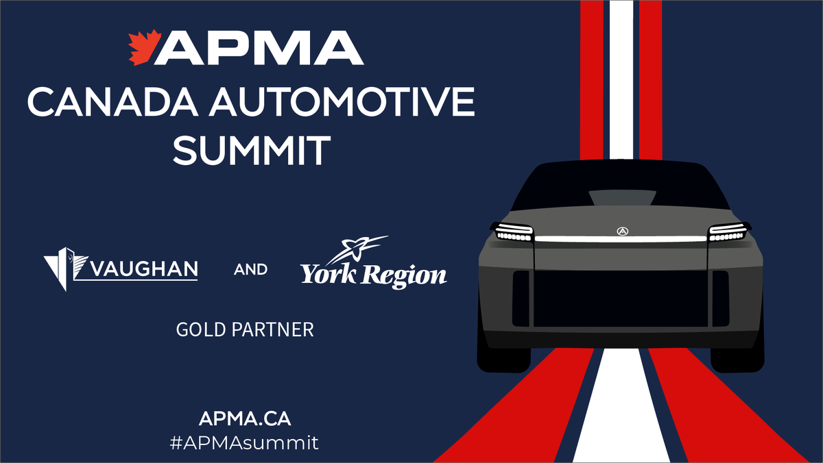 Thank you @YorkLink and @City_of_Vaughan for being Gold Sponsors at the Canada Automotive Summit👏! A hub for the thriving auto tech and auto parts manufacturing sector. Get your 🎟️here: eventbrite.ca/e/canada-autom… #APMAsummit #YorkRegion #VaughanEconomicDevelopment #InnovationHub