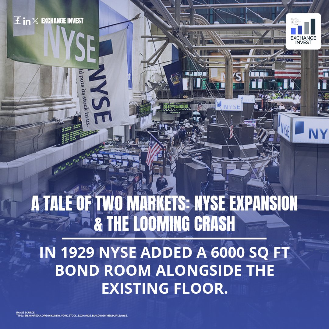 On this day in 1929, the @NYSE inaugurated a brand new, 6,000 square foot Bond Room. This dedicated space reflected the burgeoning importance of fixed-income markets in the American financial system.

#NYSEHistory #BondMarket #ExchangeEvolution #MarketCycles