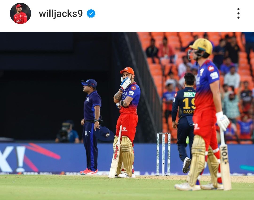 Will Jacks' Instagram post with Virat Kohli.

- The bond of King Kohli & Jacks. ❤️