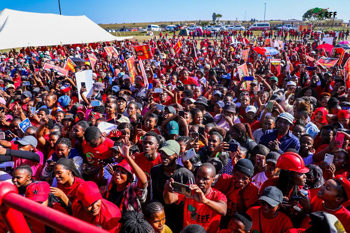 President <a href="/Julius_S_Malema/">Julius Sello Malema</a> with King Buyelekhaya Dalindyebo at the EFF community meeting at KSD college in Mthatha. 

The President is in the Eastern Cape to spread the message of hope today and tomorrow. #MalemaForSAPresident #EFFCommunityMeetings #VoteEFF