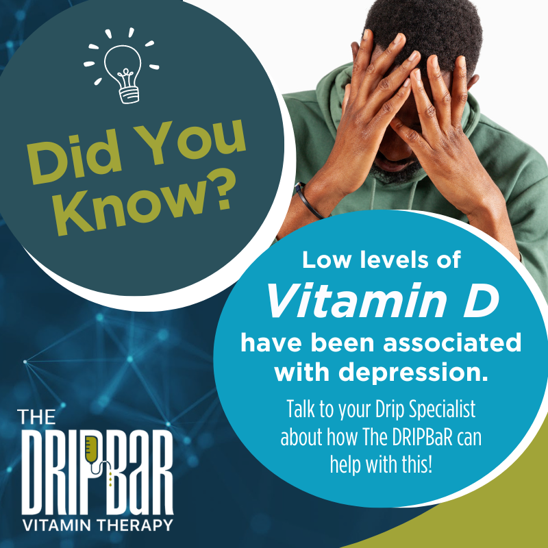 The_DRIPBaR's tweet photo. Visit The DRIPBaR to learn more about adding Vitamin D to your health regimen to improve your mental health.

(Our products are not intended to diagnose, treat, cure, or prevent any disease.  Please see FDA Disclaimer on our website.) #MentalHealth #TheDRIPBaR https://t.co/0Gacvj1pLJ