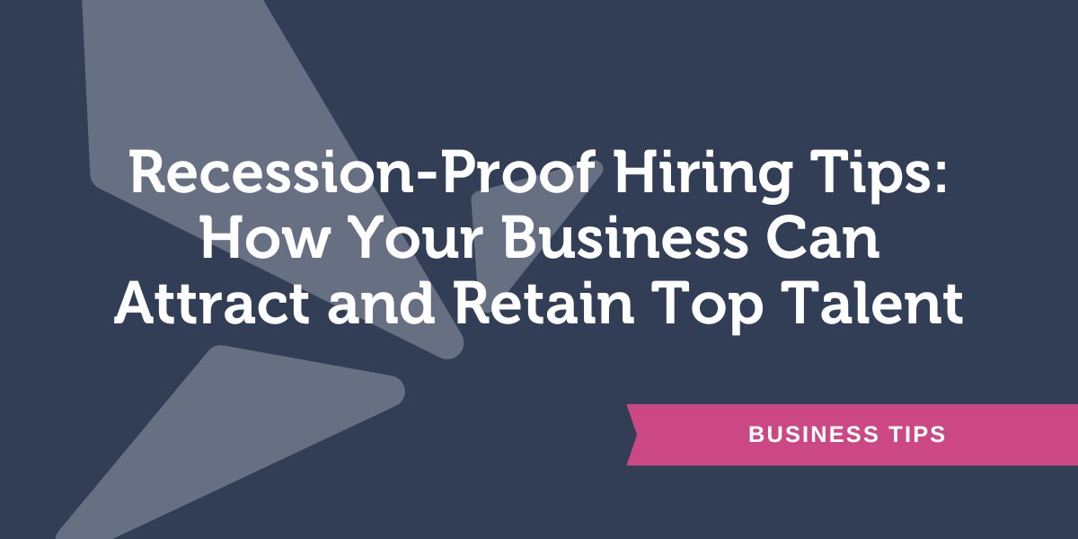 How can your business attract and retain top talent in uncertain times? 🤝

Discover the top 5 hiring tips to find and keep great employees, even during economic downturns and upcycles: bit.ly/3PXFRHS

#SmallBizTips #SmallBizOwners #SmallBiz