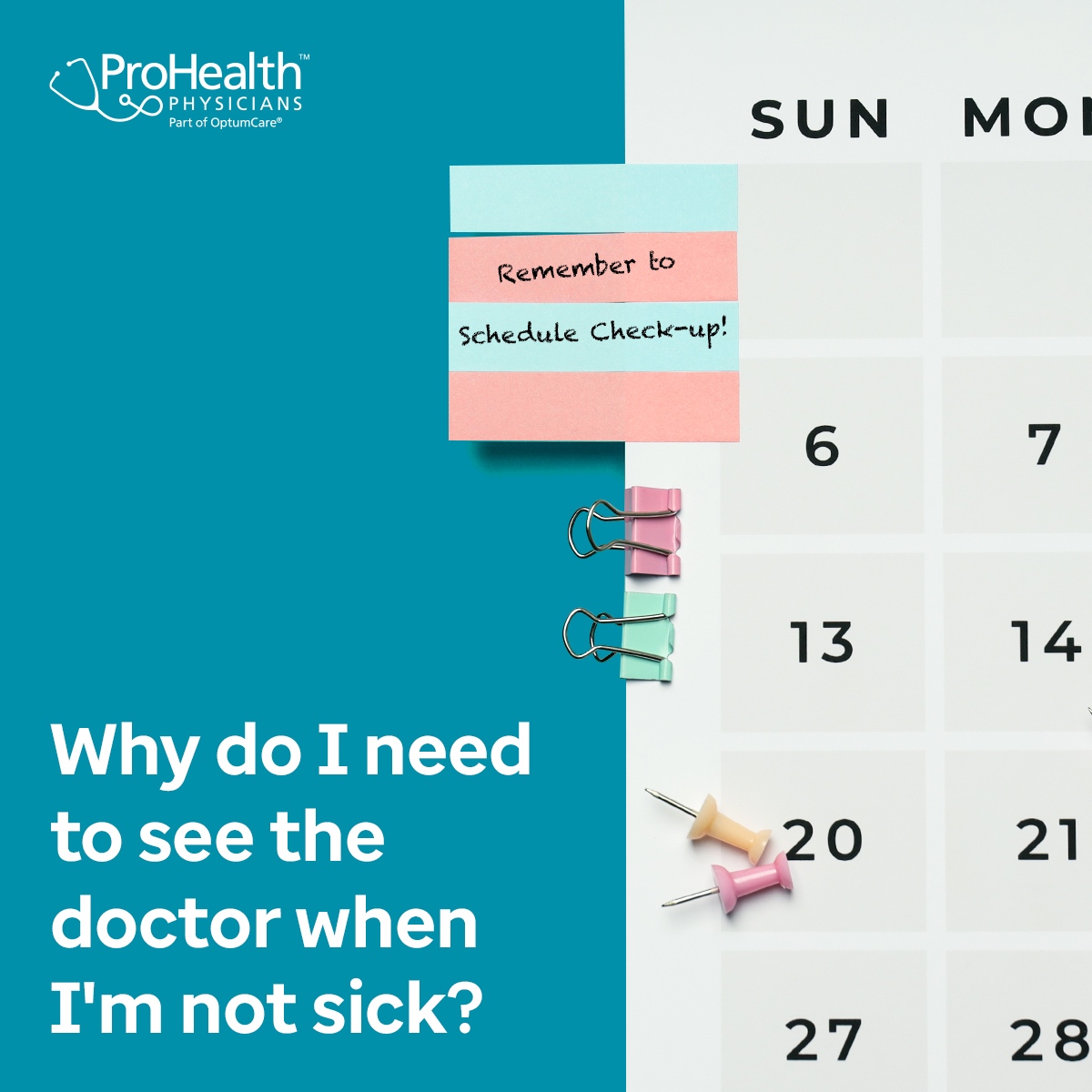 What's our approach to care? We're here for you when you're sick. We also want to see you when you're well. Our care teams encourage preventive care. This helps us find or prevent illnesses before they become more serious. Remember to schedule your annual check-up.