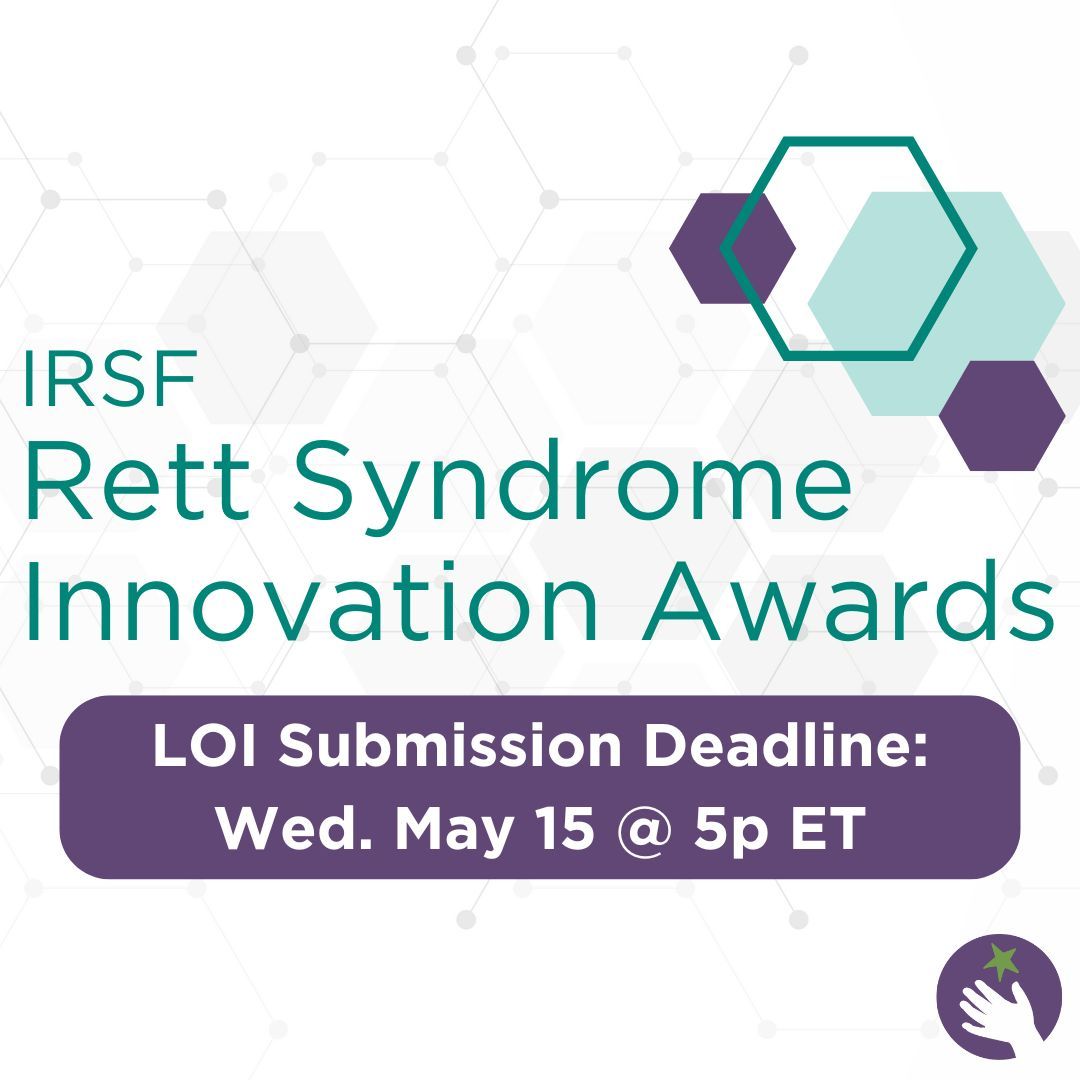 REMINDER! The application deadline for funding through the IRSF Rett Syndrome Innovation Awards is tomorrow, May 15th, at 5 p.m. ET. For more information about this grant and submission instructions, visit rettsyndrome.org/research/for-r….