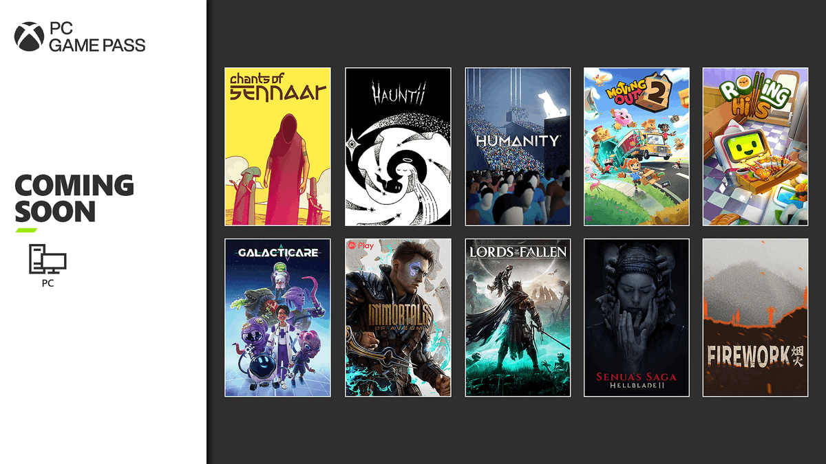 XBOXGamePassPC's tweet photo. games coming soon reveal

https://t.co/UsRUbyNJMS https://t.co/uK9snW4WzV
