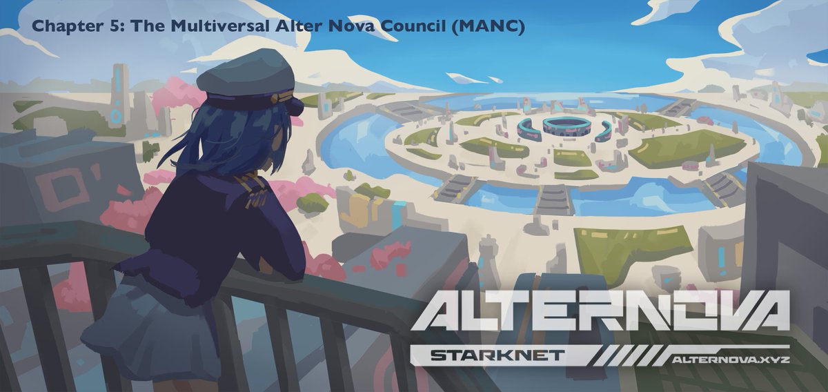 The Multiversal Alter Nova Council (MANC) consists of 12 elected Citizens residing on Lutetia Parisiorum, a land of neutral ground.

This is also the sports town for the Alter Nova games ☄️

More Alter Nova origins on Discord: discord.com/channels/11383…

#RoadToAlterNova #Starknet