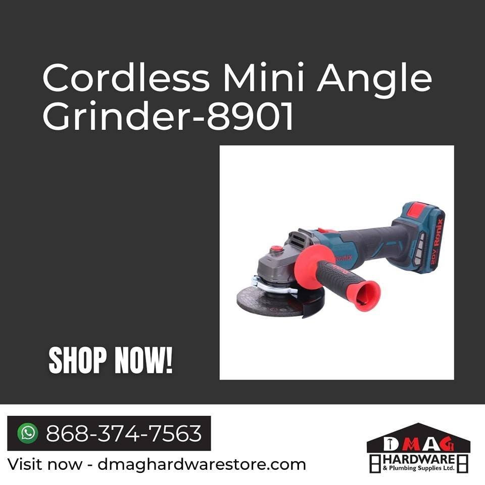 DmagLtd's tweet image. Introducing the Cordless Mini Angle Grinder-8901! 🔋💪 

Unleash the power and versatility of this compact tool, ideal for a range of cutting and grinding tasks. 💼

#AngleGrinder #PowerTools
.
Order now!

Contact us at 868-374-7563 via WhatsApp or by calling.
