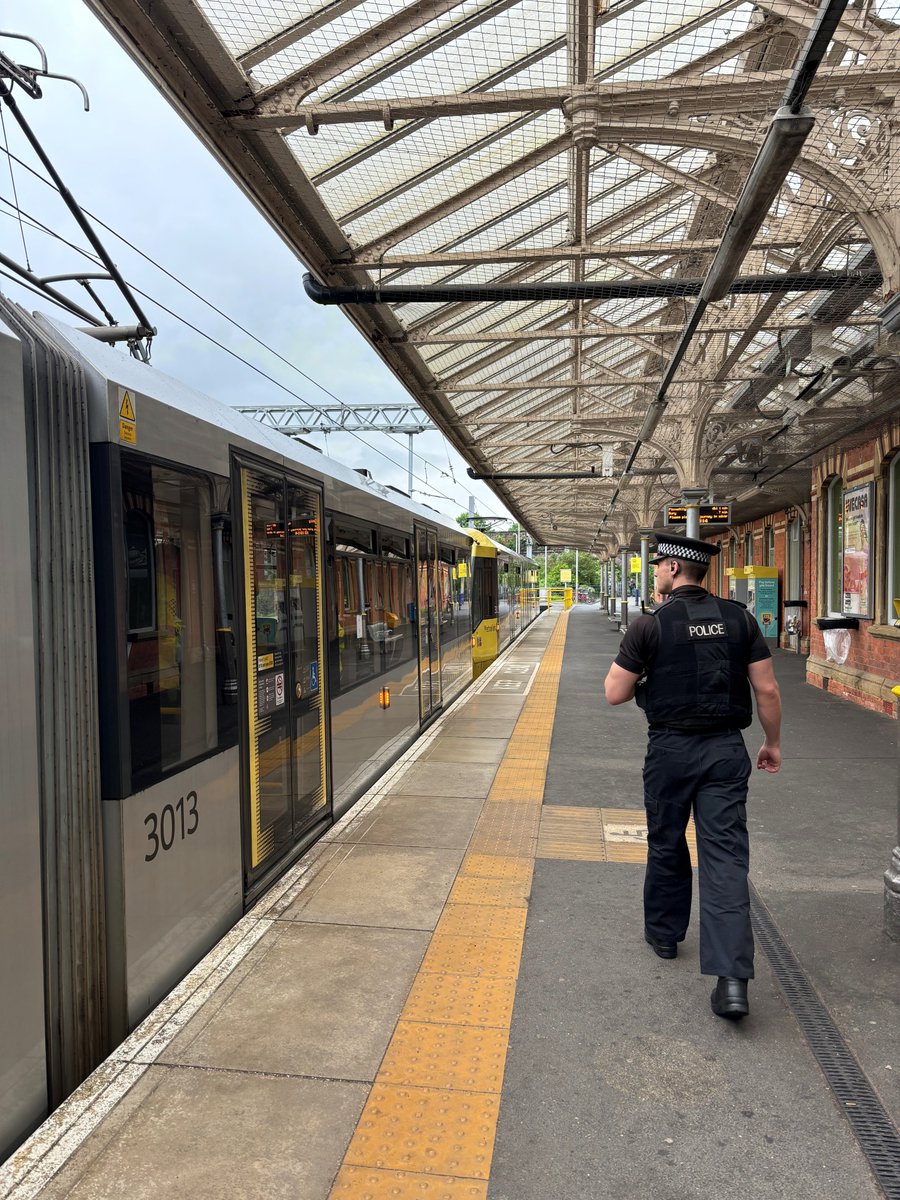 Trafford South Neighbourhood team out and about today,  patrolling at Altrincham Interchange and Stamford Park