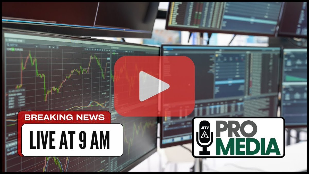 Watch the ATI ProMedia Team analyze today’s news and market price movement.  Visit our website for more information! atipromedia.com 
#corn #soybeans #wheat #cattle #grainmarket #plant24
youtube.com/live/2YvnVdU20…