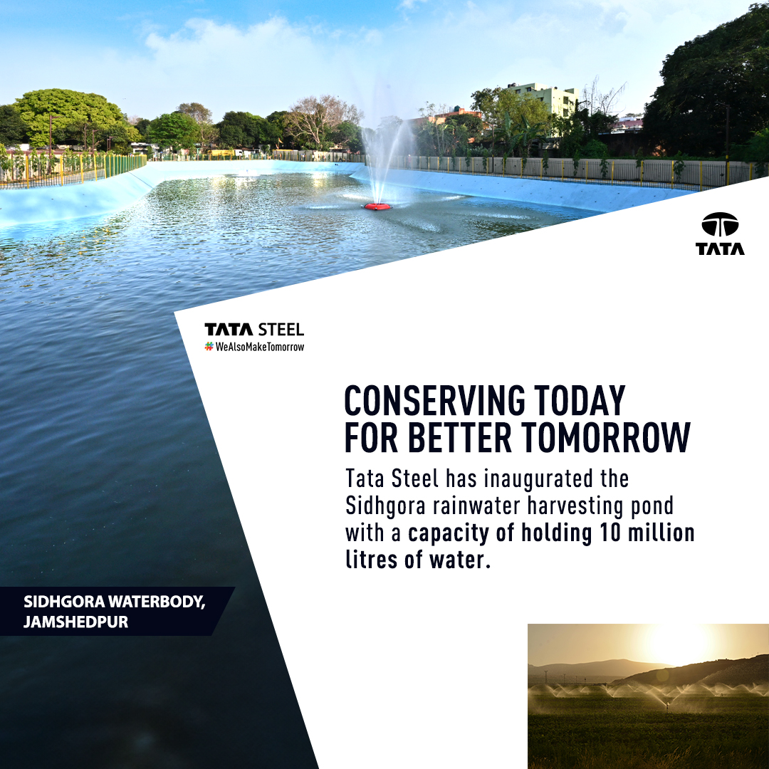 We are thrilled to have inaugurated the Sidhgora Waterbody, a rainwater harvesting pond, designed with the capacity to hold 10 million litres of water in #Jamshedpur. 

This initiative is a significant stride towards resource conservation & creating a better tomorrow.

#TataSteel
