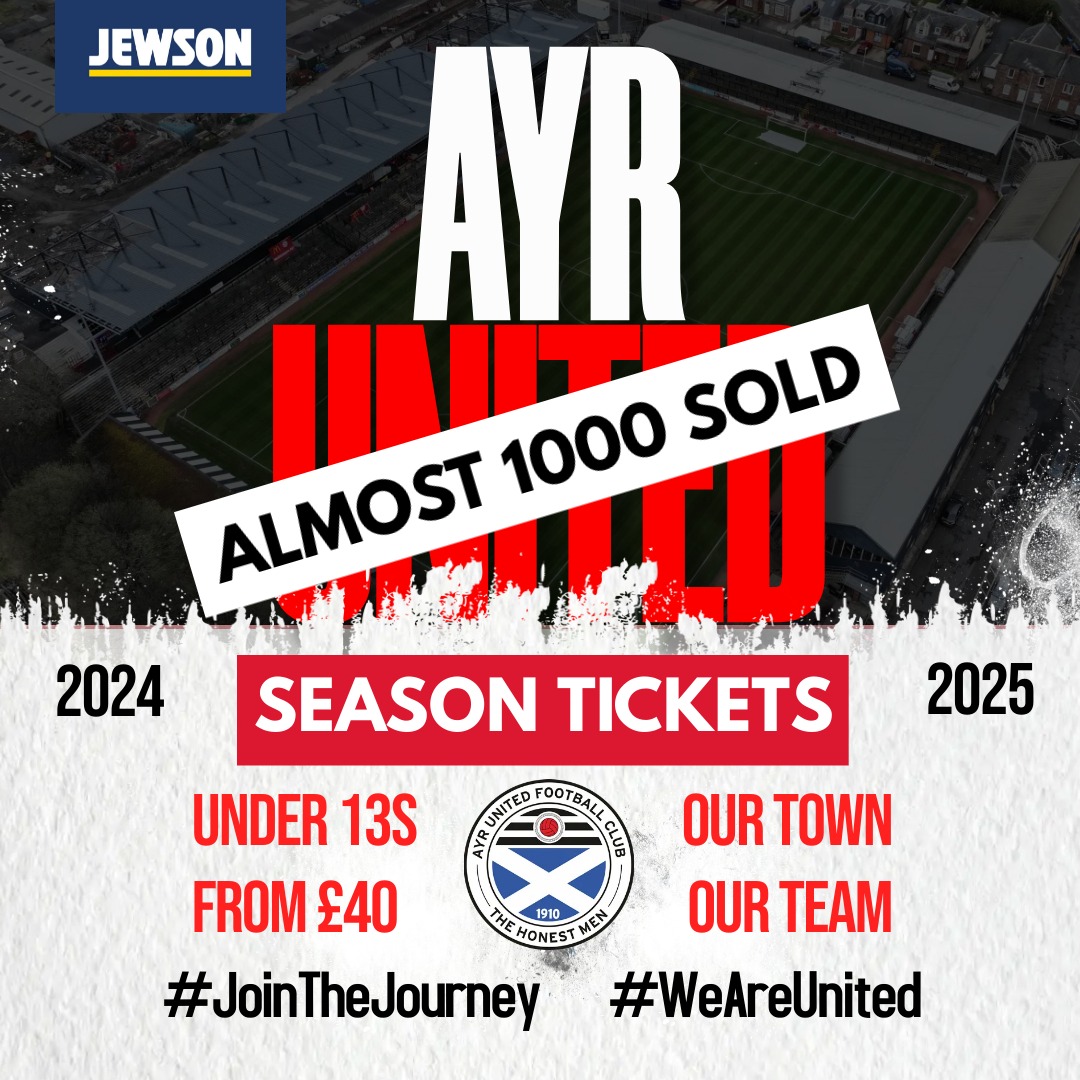 Almost 1,000 Season Tickets sold so far... have you got yours? Buy here 🎟️⬇️ maineventtickets.store/event/2024-202… Due to demand there is another block of North Stand on sale. Secure your seat now! #JoinTheJourney #WeAreUnited