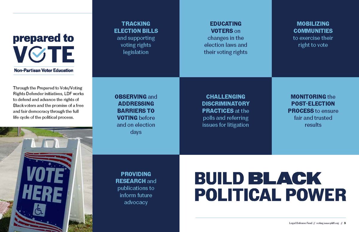 The path ahead of the 2024 elections will require: 🗳️ Election infrastructure improvements 🏫 Voter education and mobilization ✅ Transparency in poll site changes 👩🏾‍💼 Poll worker recruitment and training 🚫 Countering election sabotage naacpldf.org/democracy-defe… htt