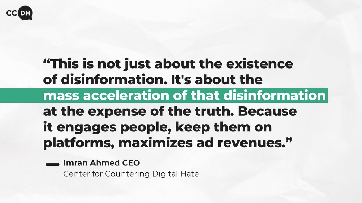The real problem is that digital platforms are amplifying disinformation and profiting from it. 🗣️Our CEO @Imi_Ahmed at the @SkollFoundation's World Forum. #SkollWf