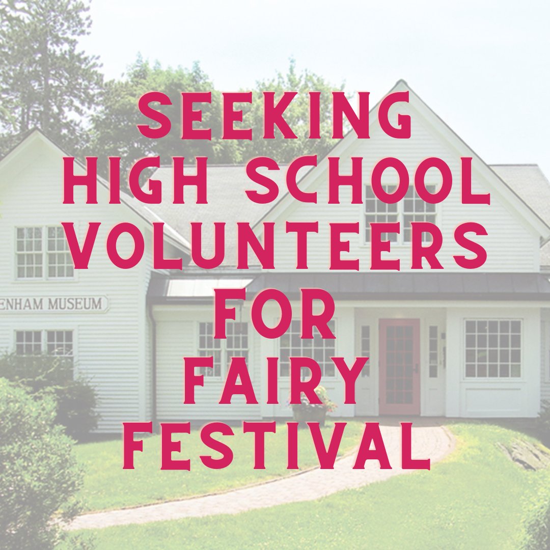 High School Volunteer Opportunity!

On Saturday, June 8th, we are looking for high school students to help check tickets, set up, break down and assist with activities at our Fairy Festival.

For more info and to sign up -ow.ly/f9Bv50Rr2ul