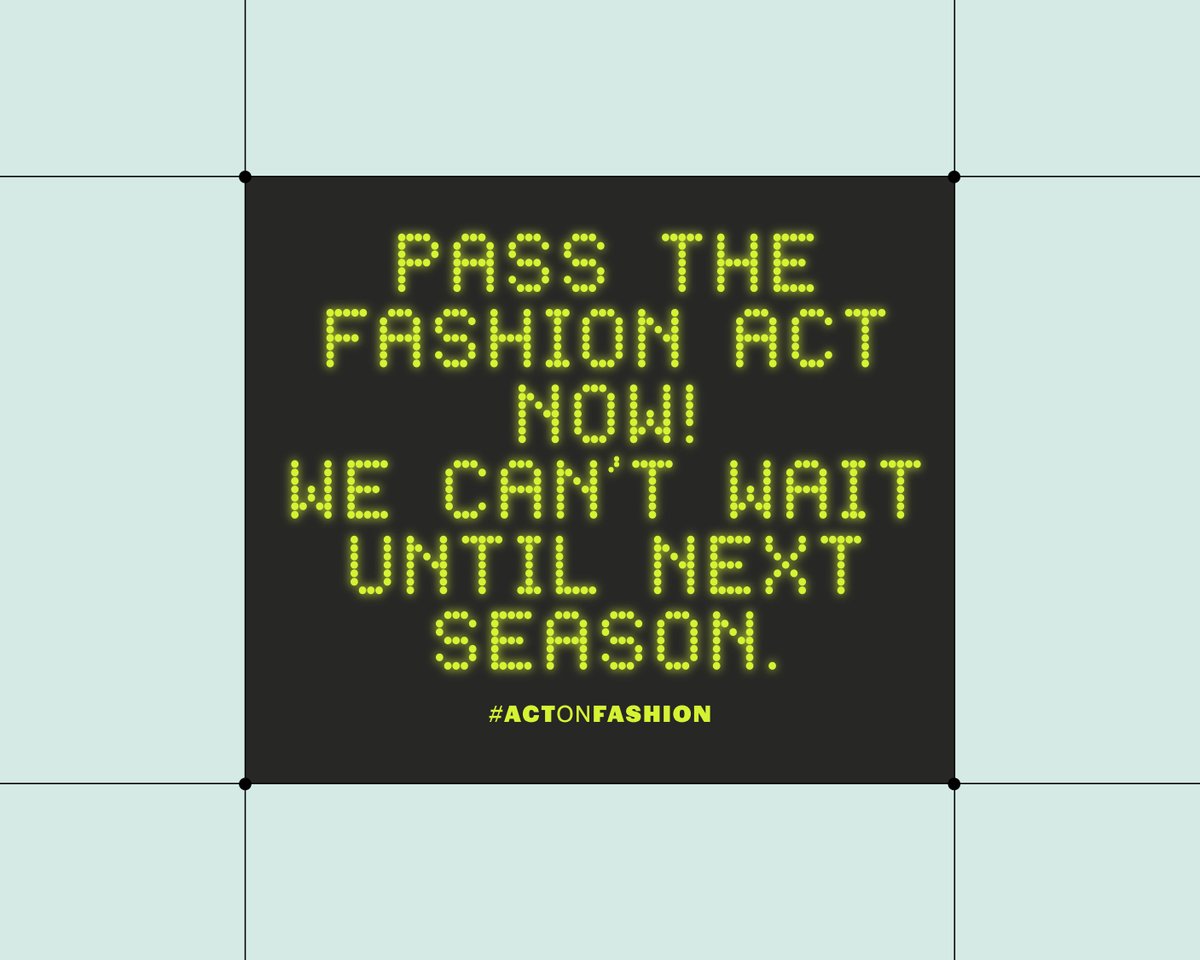 We’re calling on @KevinThomasNY @nily @CarlHeastie @AndreaSCousins @GovKathyHochul to stop the fashion industry’s race to the bottom and pass A4333 /S4746  #FASHIONACT this session. We can’t wait until next season. @SenatorHoylman @AMKelles #ActOnFashion