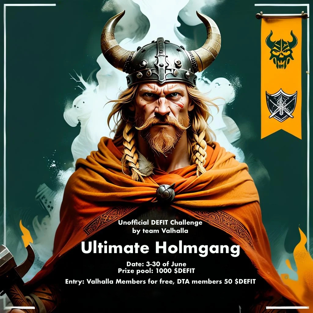 🔥 Announcing June Challenge 🔥 Ultimate Holmgang Start: June 3rd End: June 30th 4 weeks of Mad Training - 1 hour = 1 point More info in the DTA server @DEFITofficial $DEFIT @Stepnofficial $STEPN