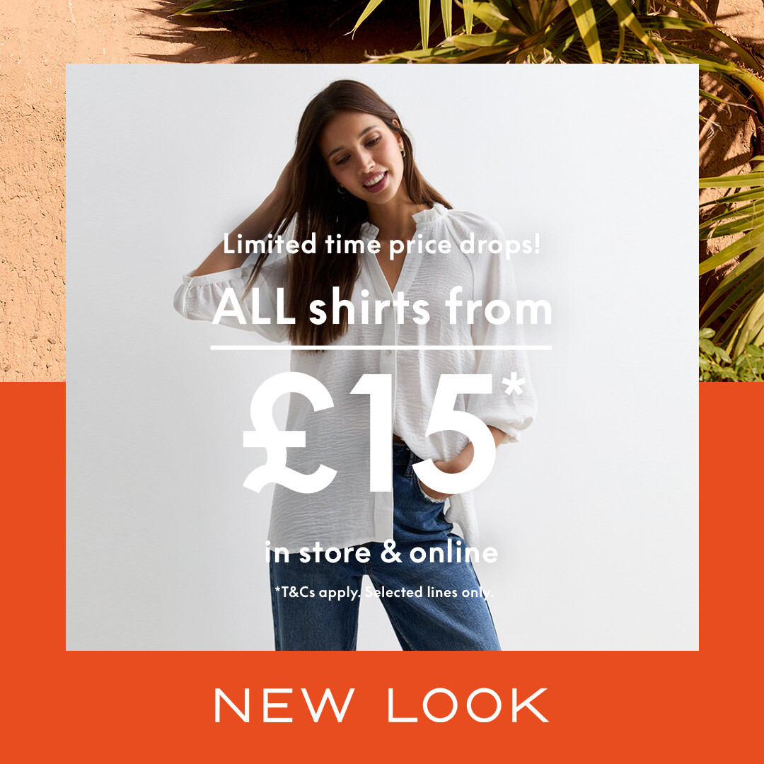 Limited time price drop at @newlook 📢 Get all shirts at just £15, perfect for updating that summer wardrobe ☀ T&Cs apply