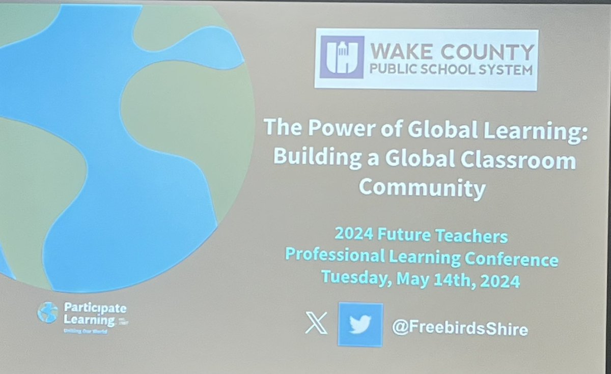 Good morning from @WCPSSfuturetchr Conference Day 2!!!! Thank you, @FreebirdMc and @ParticipateLrng for being a part of the @WCPSS Future Teachers community!